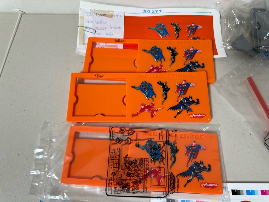 Justice League Unlimited DC Comics Carl's Jr. / Hardee's Happy / Kid's Meal Toys Project Box With Prototype Toy Samples Cool Kids Designed By The CDM Company 2014 [Photo 4]