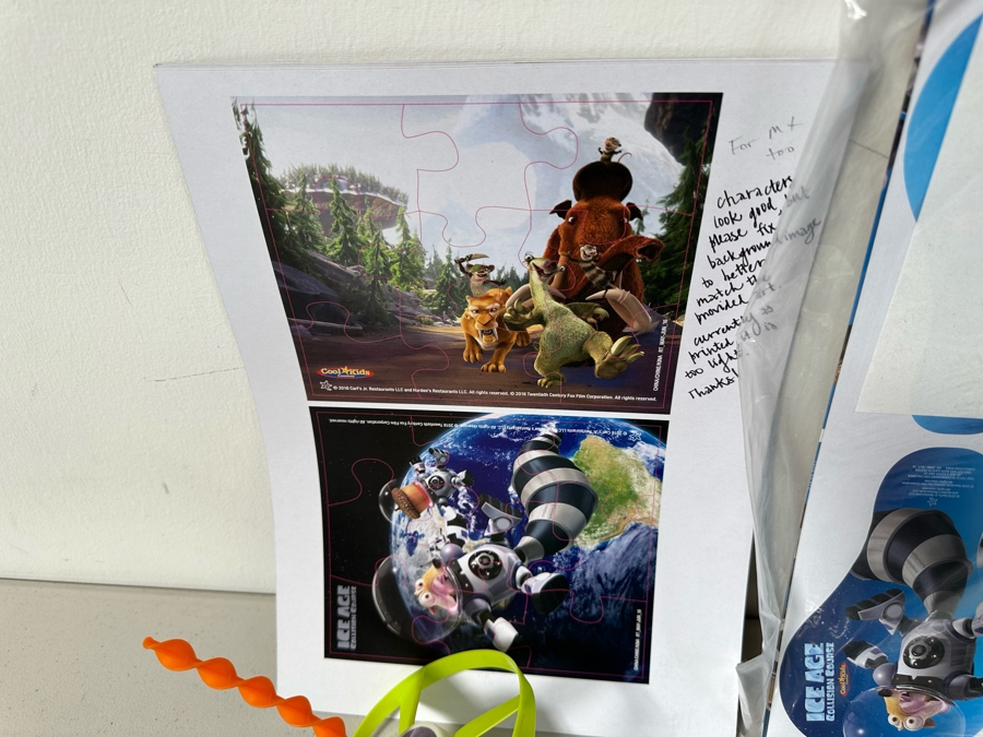 Ice Age Collision Course Movie Carl's Jr. / Hardee's Happy / Kid's Meal Toys Project Box With Prototype Toy Samples Cool Kids Designed By The CDM Company 2016 [Photo 8]