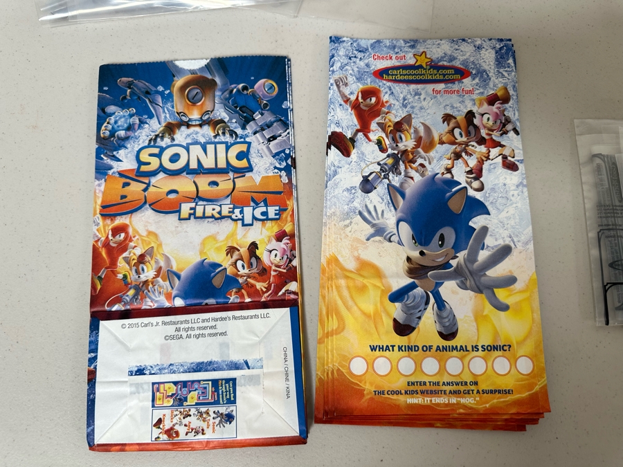 Sonic Boom Fire & Ice Video Game Carl's Jr. / Hardee's Happy / Kid's Meal Toys Project Box With Prototype Toy Samples Cool Kids Designed By The CDM Company 2015 [Photo 9]