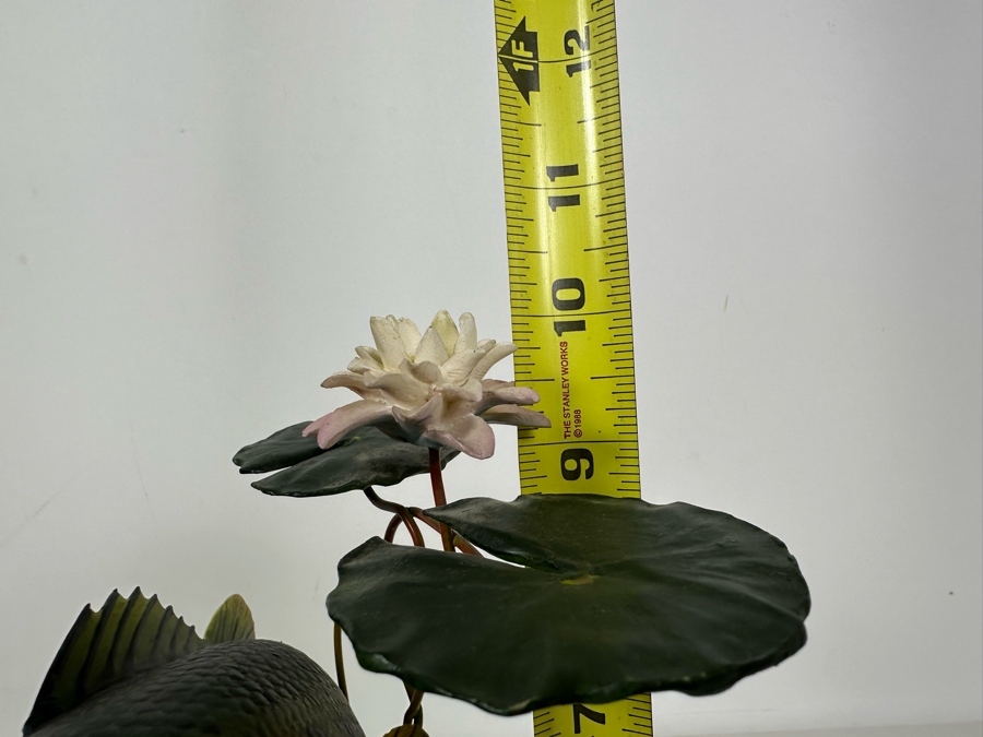 George Kruth Resin Sculpture Titled 'Backwater Bass' From The Freshwater Trophies Sculpture Collection By The Danbury Mint 9.5W X 7D X 10H [Photo 10]