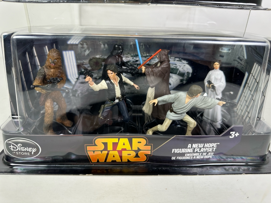 Pair Of Disney Store Star Wars Playsets: A New Hope Figurine Playset & Return Of The Jedi Figurine Playset New In Packaging [Photo 2]