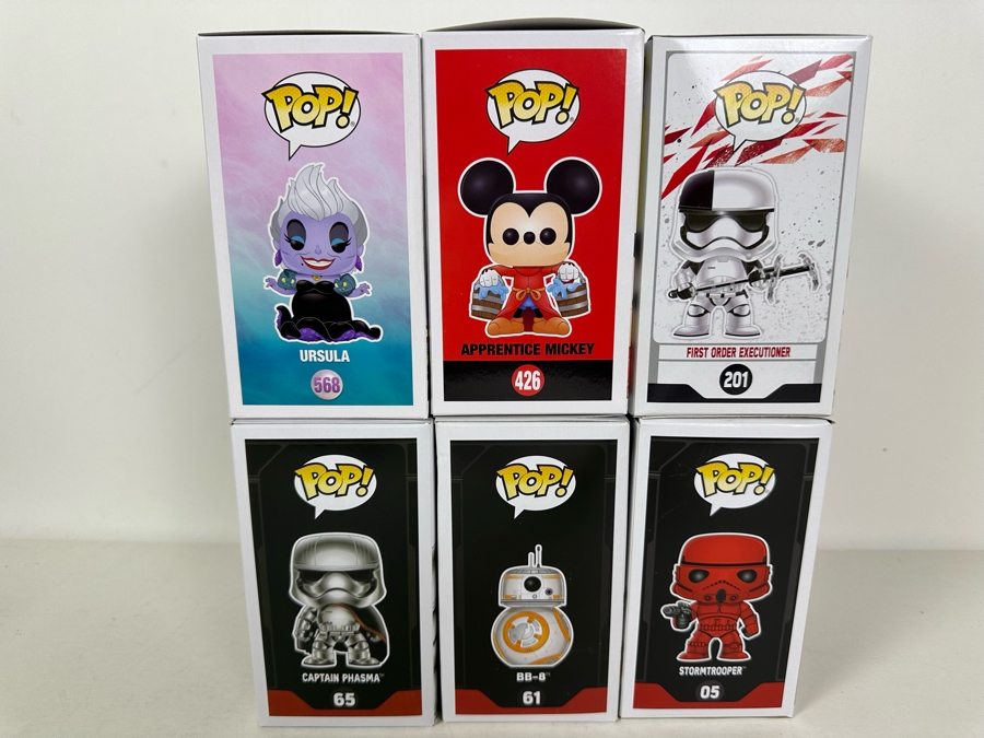 Disney Funko Toys Pop! Vinyl Figurines Star Wars, Disney's Mickey Mouse & Disney's The Little Mermaid Ursula - 6 Figurines New In Packaging [Photo 8]