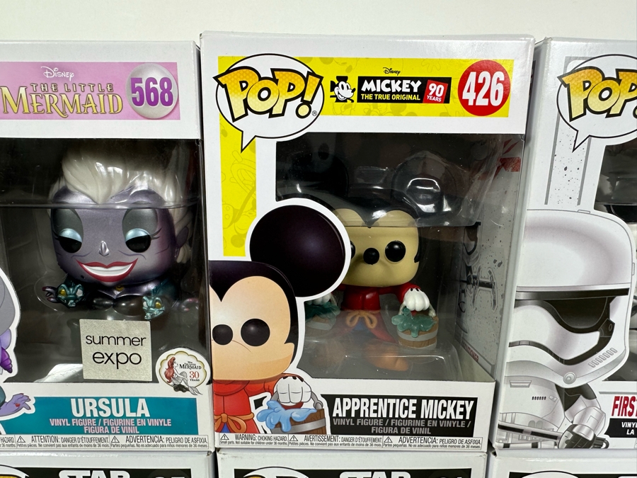 Disney Funko Toys Pop! Vinyl Figurines Star Wars, Disney's Mickey Mouse & Disney's The Little Mermaid Ursula - 6 Figurines New In Packaging [Photo 2]