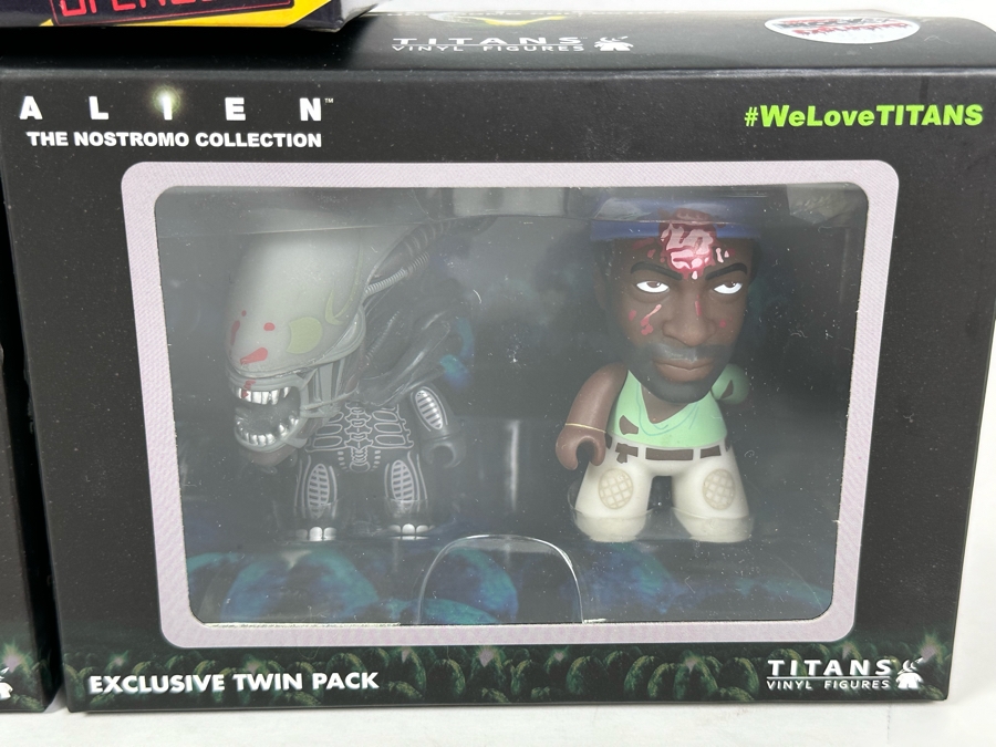 Pair Of Alien The Nostromo Collection Exclusive Twin Packs From Titans Vinyl Figures And Q-Pop Spengler Vinyl Figurine From Ghostbusters All New In Packaging [Photo 2]