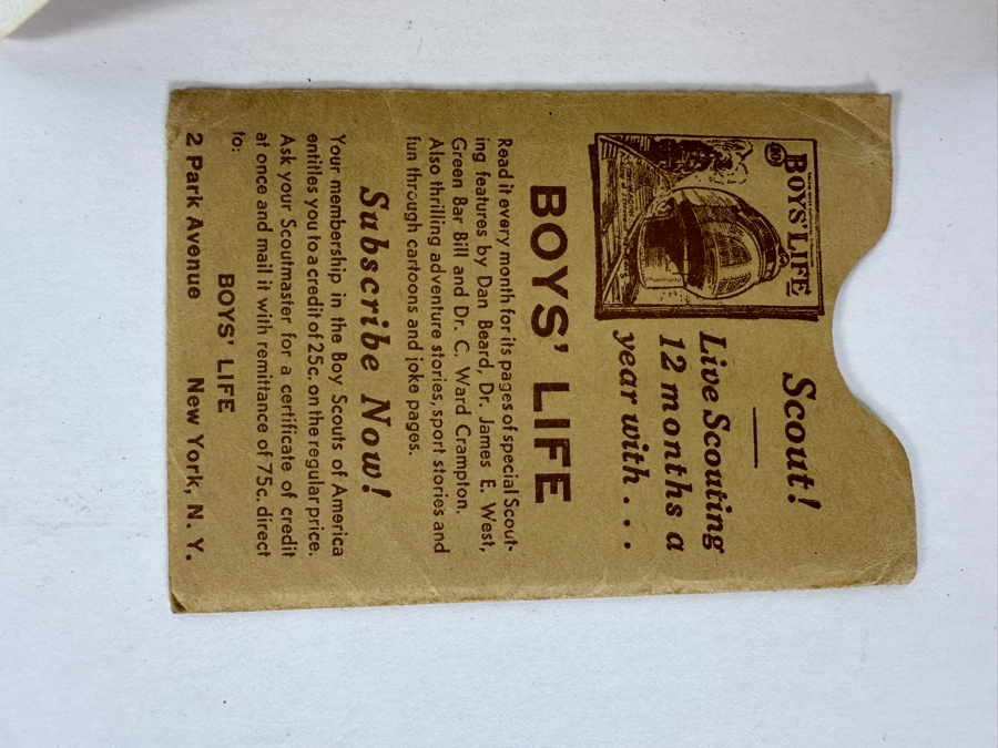 Vintage 1930s Boy Scouts Of America San Diego Area Council Merit Badges, (3) 1937/1938/1939 Boy Scouts Of America Membership Cards, (1) Vintage Boy Scouts Patch And (1) 1951 Scoutmaster Card [Photo 9]