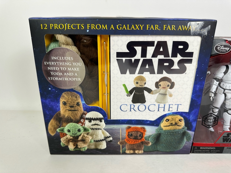 Disney Store Star Wars Die Cast Action Figure Elite Series First Order Stormtrooper, Star Wars Crochet Kit & Star Wars Dark Side Saga Set McDonalds [Photo 5]