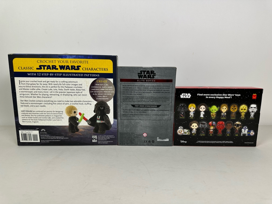 Disney Store Star Wars Die Cast Action Figure Elite Series First Order Stormtrooper, Star Wars Crochet Kit & Star Wars Dark Side Saga Set McDonalds [Photo 6]