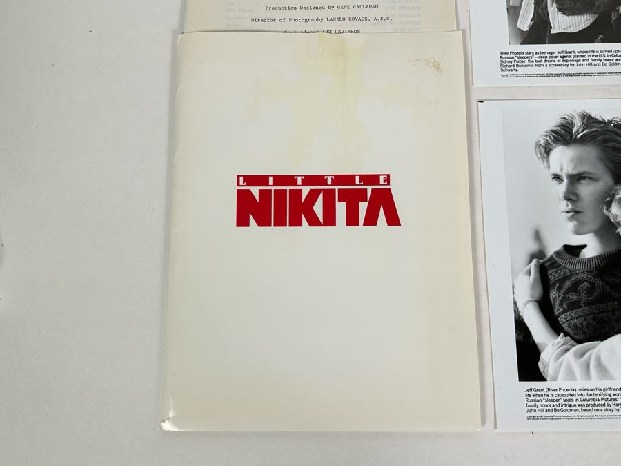 Little Nikita With River Phoenix & Sidney Poitier Movie Press Kit Promotional Items Including Four B&W 8 X 10 Press Photos [Photo 6]