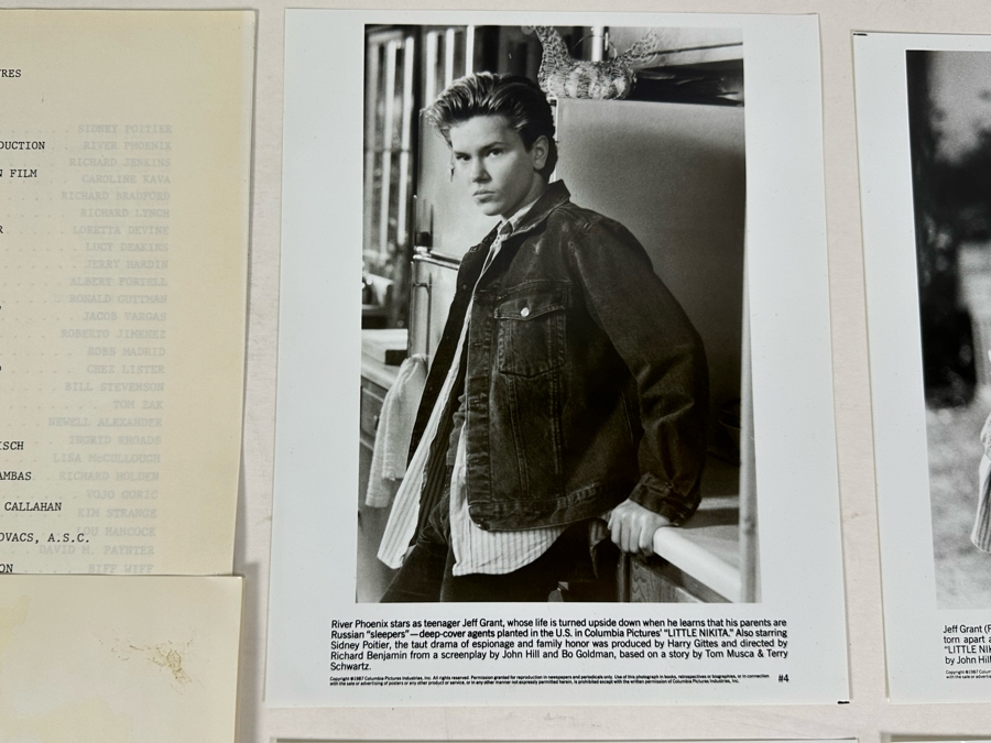 Little Nikita With River Phoenix & Sidney Poitier Movie Press Kit Promotional Items Including Four B&W 8 X 10 Press Photos [Photo 3]