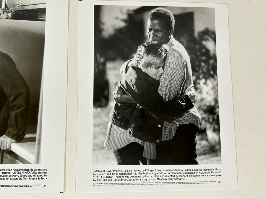 Little Nikita With River Phoenix & Sidney Poitier Movie Press Kit Promotional Items Including Four B&W 8 X 10 Press Photos [Photo 4]