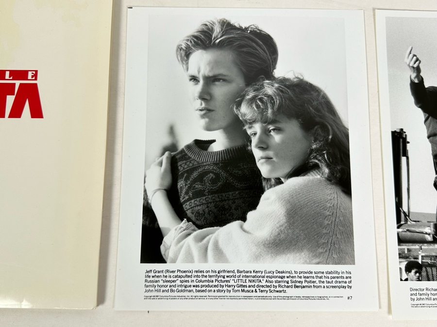 Little Nikita With River Phoenix & Sidney Poitier Movie Press Kit Promotional Items Including Four B&W 8 X 10 Press Photos [Photo 2]