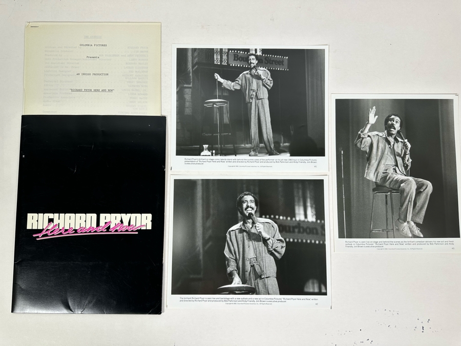 Richard Pryor Here And Now Movie Press Kit Promotional Items Including Three B&W 8 X 10 Press Photos [Photo 2]