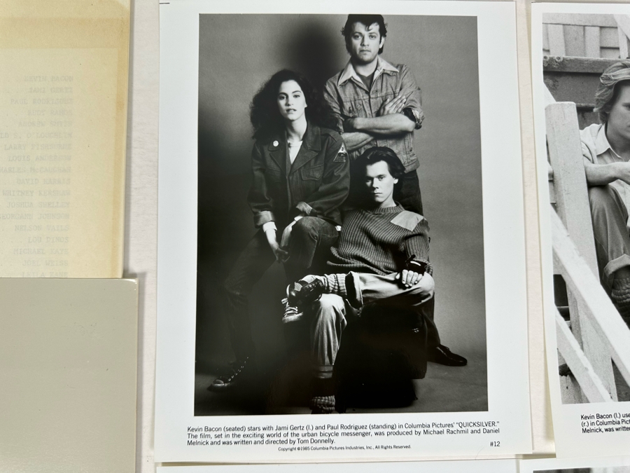 Quicksilver Movie Press Kit Promotional Items Including Four B&W 8 X 10 Press Photos [Photo 2]