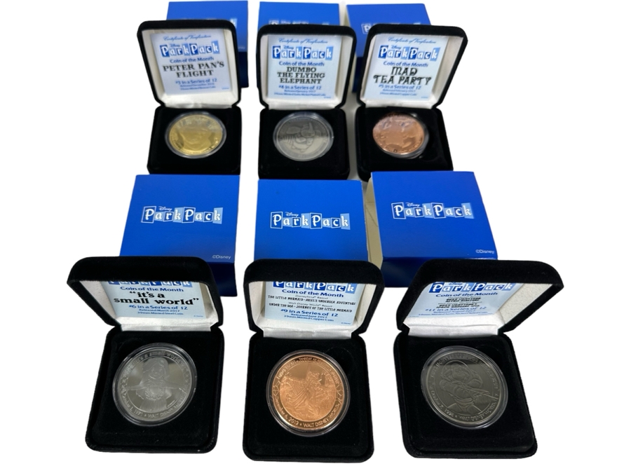 (6) Disney Park Pack Coins Of The Month
