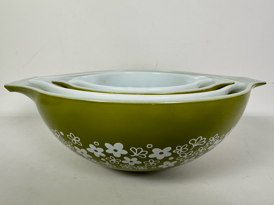 Complete Vintage Set Of Pyrex Mixing Bowls - 4 Bowls 13W To 7.5W [Photo 4]