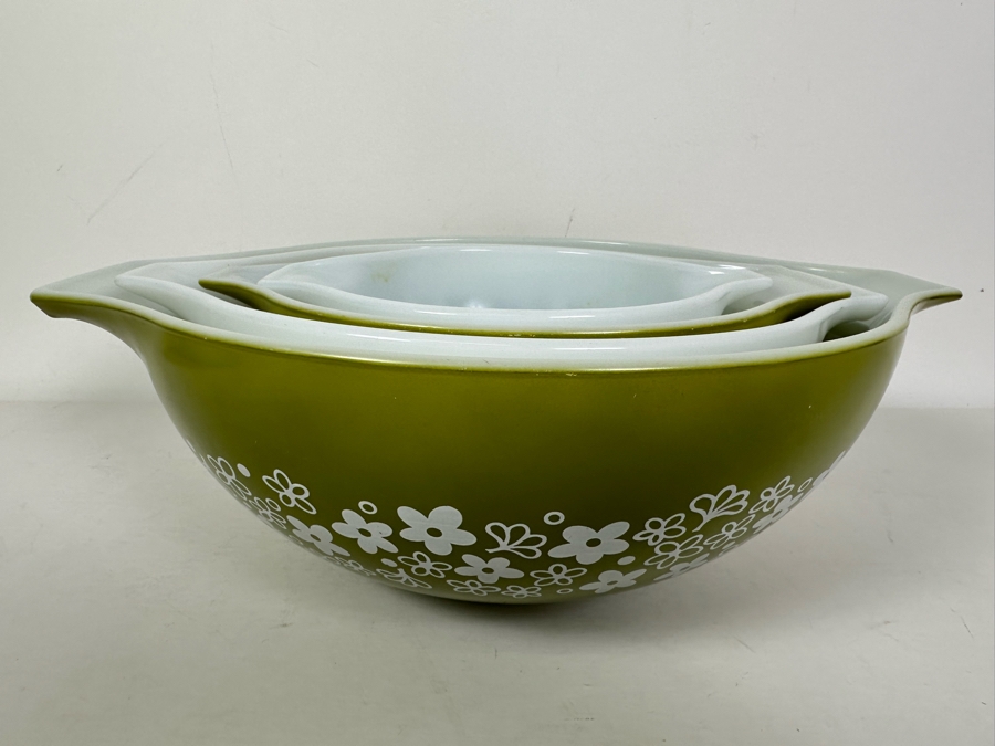 Complete Vintage Set Of Pyrex Mixing Bowls - 4 Bowls 13W To 7.5W [Photo 2]