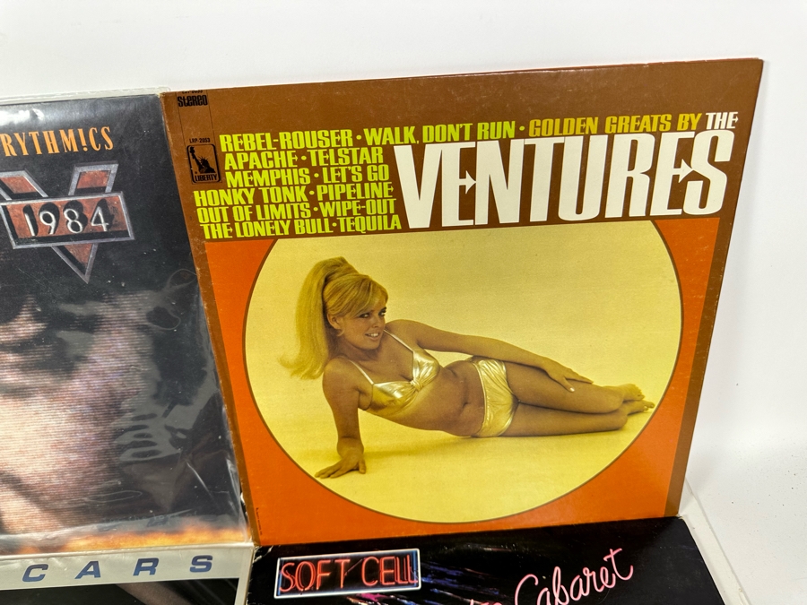 Vinyl Records Lot: Eurythmics, The Cars, The Ventures, Soft Cell, Pop Muzik By M (Robin Scott) & Movie Themes Including Star Wars [Photo 4]