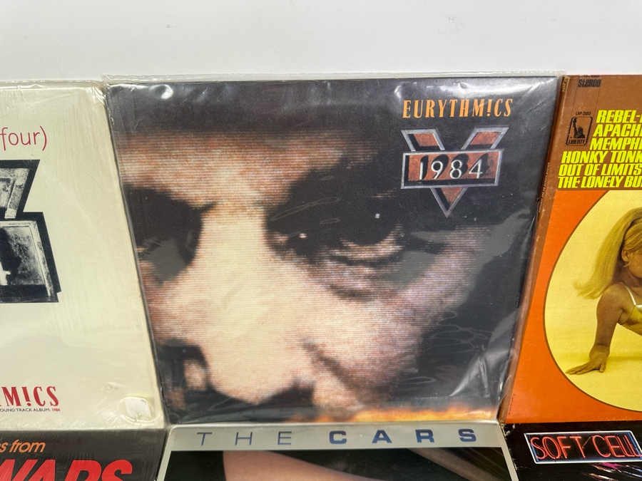 Vinyl Records Lot: Eurythmics, The Cars, The Ventures, Soft Cell, Pop Muzik By M (Robin Scott) & Movie Themes Including Star Wars [Photo 3]