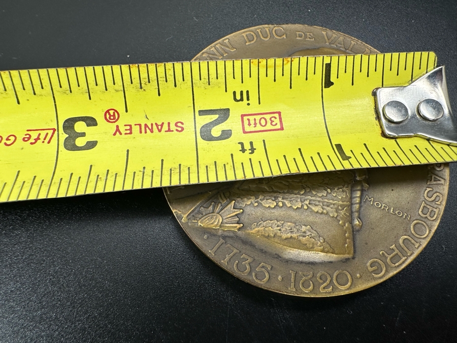 Vintage French Bronze Commemorative Medal Francois Christophe Kellermann (Duc De Valmy) By Pierre-Alexandre Morlon With Original Case 2.25'W [Photo 12]