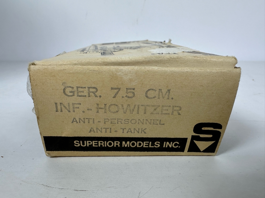 Vintage 1968 Superior Models Inc German 75mm Light Infantry Howitzer WW2 Scale 54mm With Original Box [Photo 4]