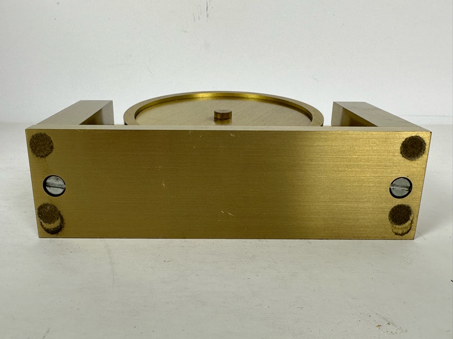 Vintage Tiffany & Co Brass Desk Clock Engraved To Dr. David D. Michaels, UCLA Ophthalmology 5W X 4.5H [Photo 8]