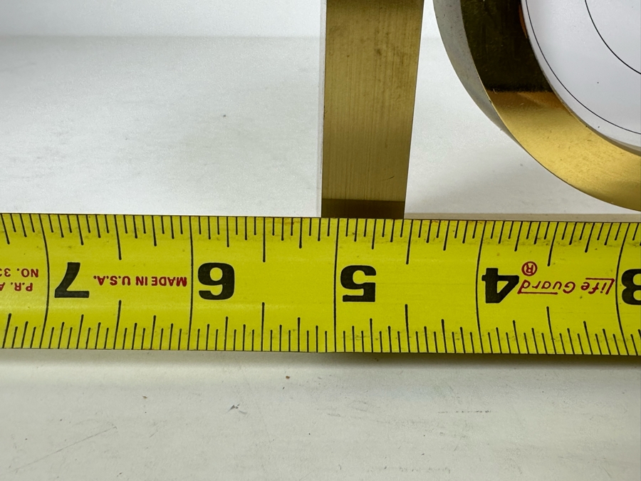 Vintage Tiffany & Co Brass Desk Clock Engraved To Dr. David D. Michaels, UCLA Ophthalmology 5W X 4.5H [Photo 11]