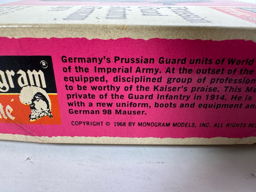 Vintage 1968 Monogram Merite Prussian Guard Infantry Germany 1914 Soft Metal Miniature Kit With Box [Photo 10]