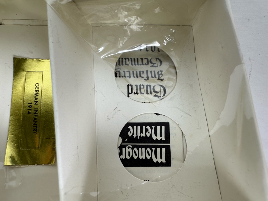 Vintage 1968 Monogram Merite Prussian Guard Infantry Germany 1914 Soft Metal Miniature Kit With Box [Photo 6]