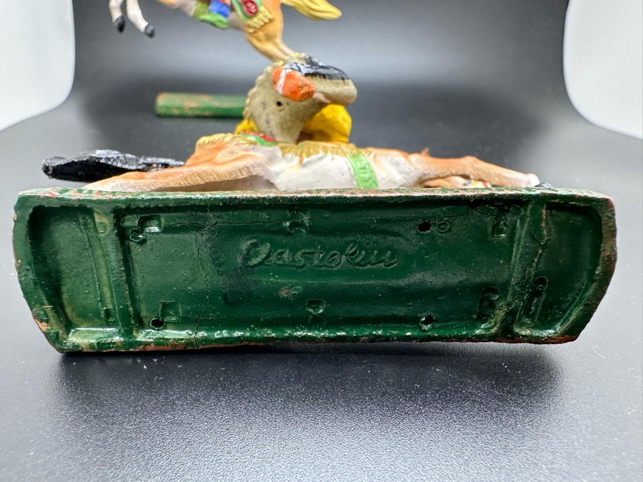 (5) Vintage Elastolin Germany O&M Hausser Toy Cowboys And Indians Miniature Figures [Photo 15]