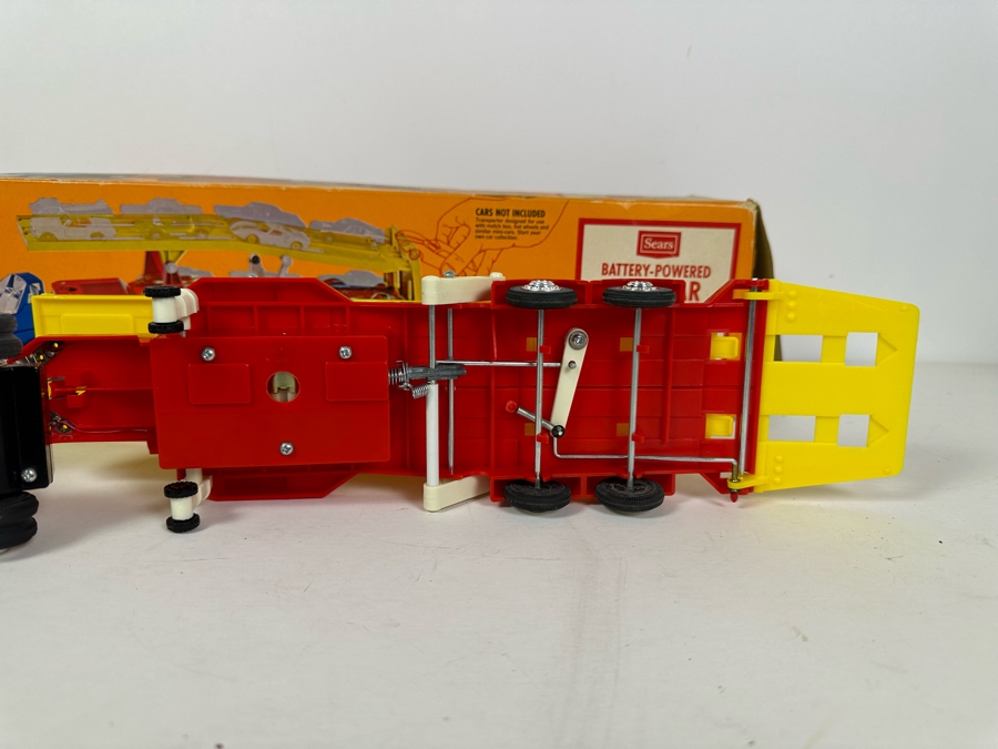 Vintage 1970s SEARS Battery-Powered Mini-Car Transporter With Box (Appears Unused) [Photo 8]