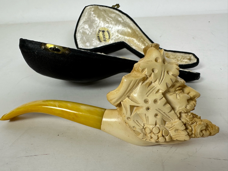 Vintage Turkish Carved Meerschaum Smoking Pipe With Case [Photo 6]