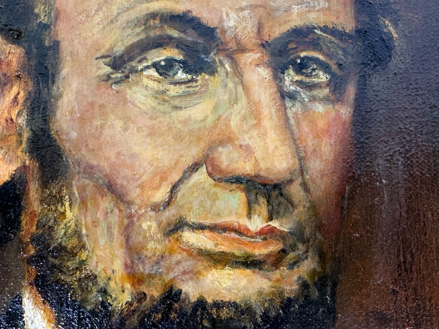 Dr. David D. Michaels Original Oil On Canvas Portrait Of Abraham Lincoln 10 X 14 [Photo 6]