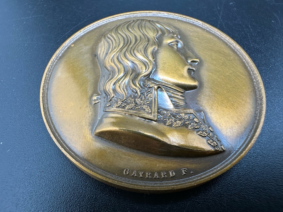 Vintage French Bronze Commemorative Medallion Medal 1796 Napoleon I Battle Of Montenotte With Original Case 1 9/16'W [Photo 6]