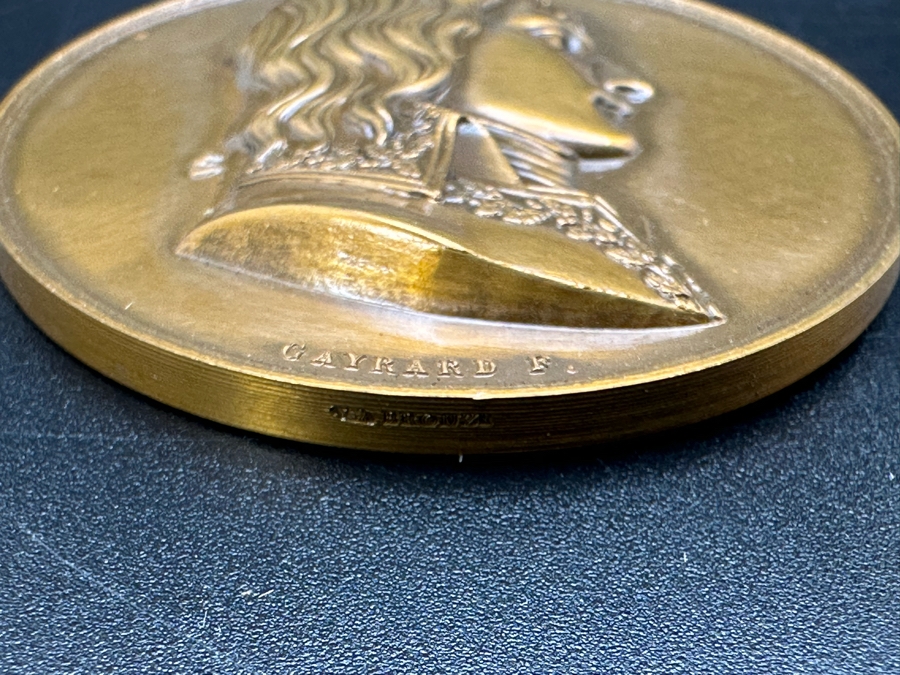 Vintage French Bronze Commemorative Medallion Medal 1796 Napoleon I Battle Of Montenotte With Original Case 1 9/16'W [Photo 7]