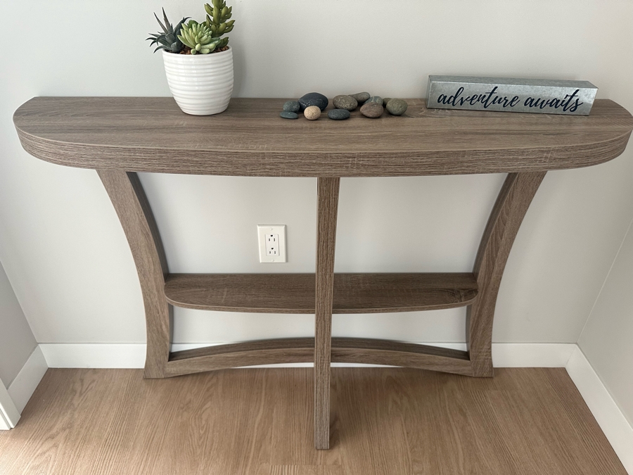 Contemporary Demilune Table 47W X 11.5D X 32.5H [Photo 2]