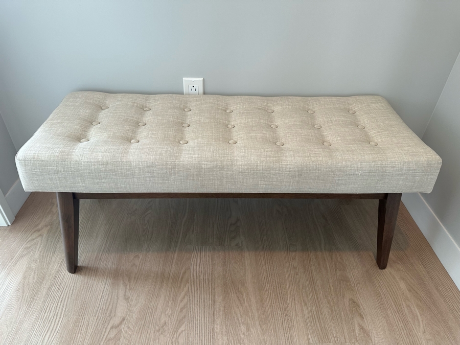 Contemporary Upholstered Bench By Baxton Studio 43W X 16D X 18H [Photo 1]