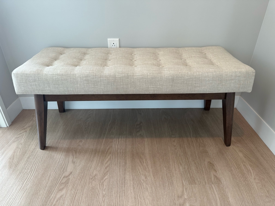 Contemporary Upholstered Bench By Baxton Studio 43W X 16D X 18H [Photo 3]