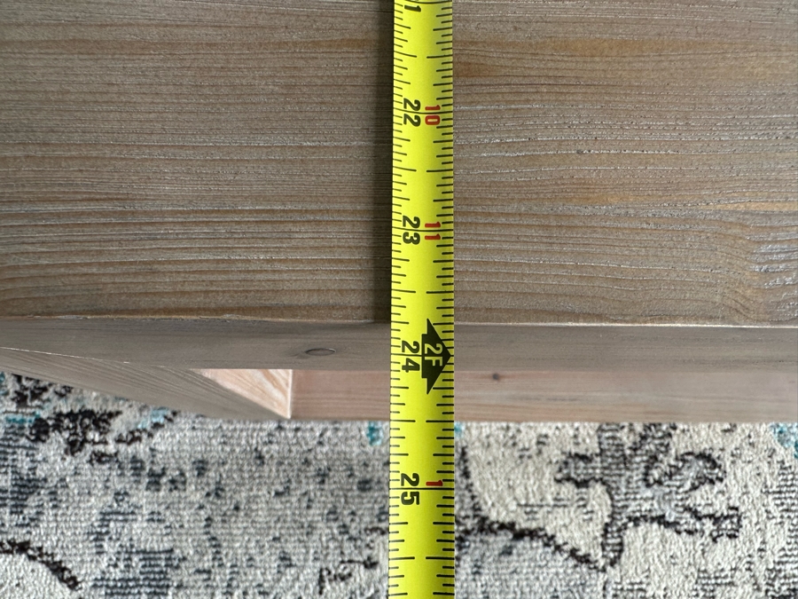 Pottery Barn Wooden Coffee Table With Lower Shelf 58W X 24D X 18H [Photo 12]