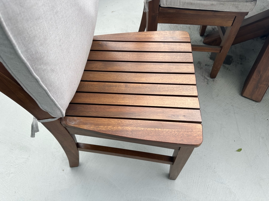 Six Pottery Barn Wooden Chairs And Pottery Barn 48' Round Pedestal Table Retails $3,362 [Photo 8]