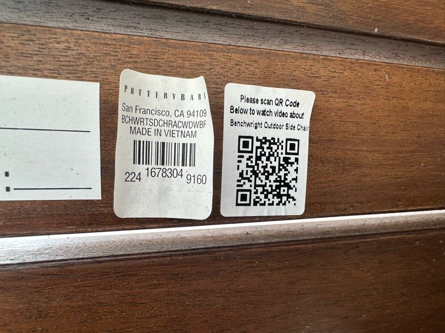 Six Pottery Barn Wooden Chairs And Pottery Barn 48' Round Pedestal Table Retails $3,362 [Photo 10]