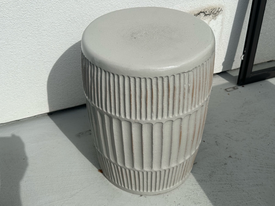 Contemporary Ceramic Garden Stool Side Table 13W X 19H [Photo 2]