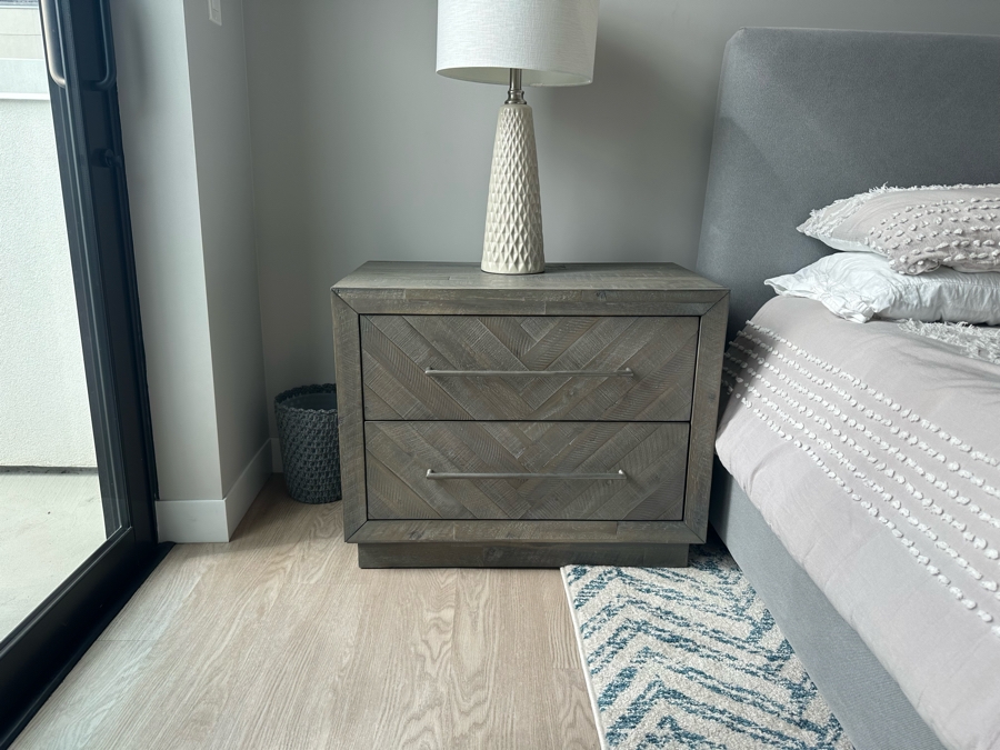 Pair Of Wooden 2-Drawer Nightstands Side Tables 30W X 18D X 24.5H [Photo 3]