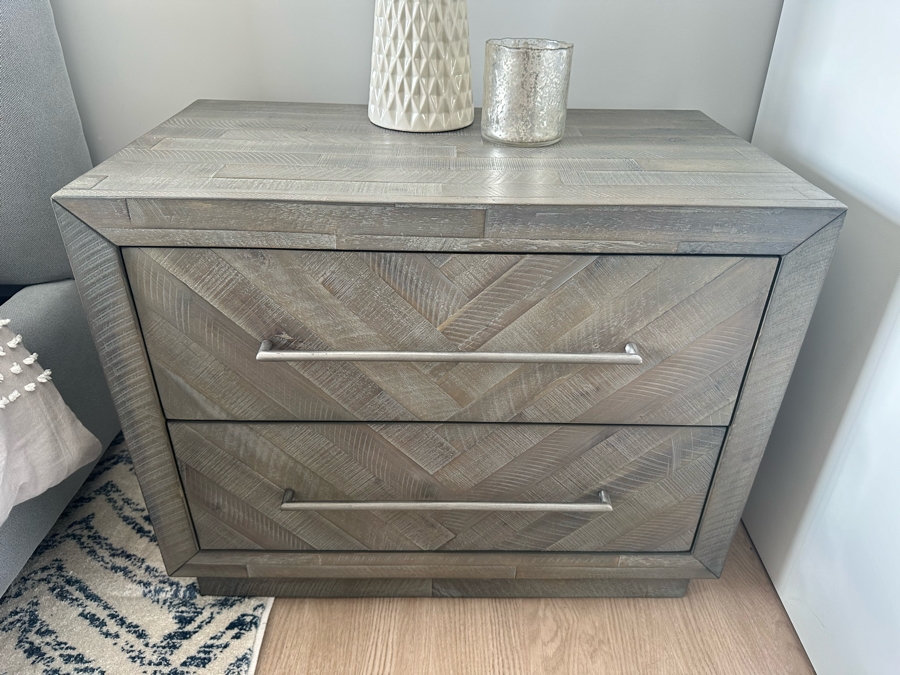 Pair Of Wooden 2-Drawer Nightstands Side Tables 30W X 18D X 24.5H [Photo 9]