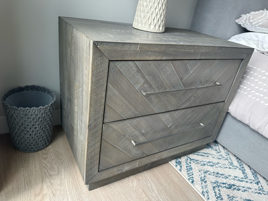 Pair Of Wooden 2-Drawer Nightstands Side Tables 30W X 18D X 24.5H [Photo 4]