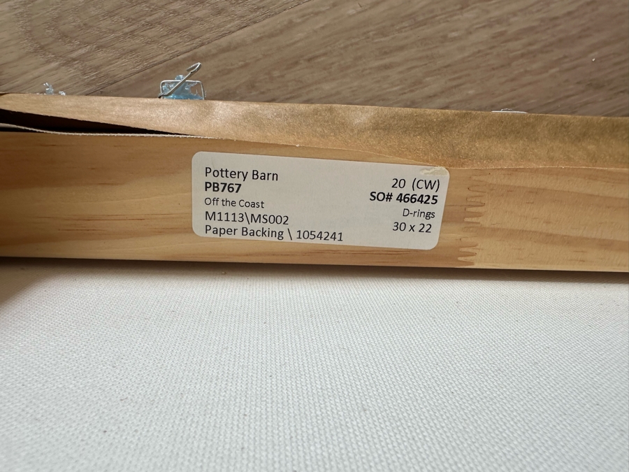 Pottery Barn Framed Canvas Print Titled Off The Coast 30 X 22 [Photo 4]