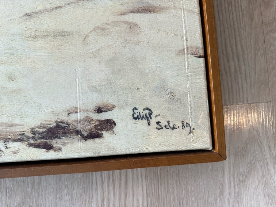 Pottery Barn Framed Canvas Print Titled Off The Coast 30 X 22 [Photo 3]