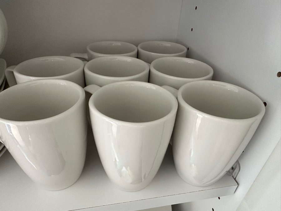 SALT Dishwasher & Microwave Safe White Plates, Bowls & Coffee Cups Plus Tea Pot [Photo 8]