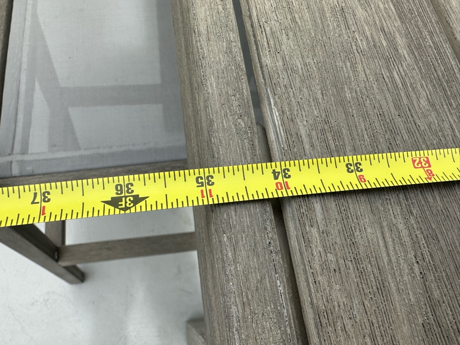 West Elm Portside Outdoor Bar Table 35 X 35 X 30H With Four Bar Stools Retails $2,088 [Photo 7]