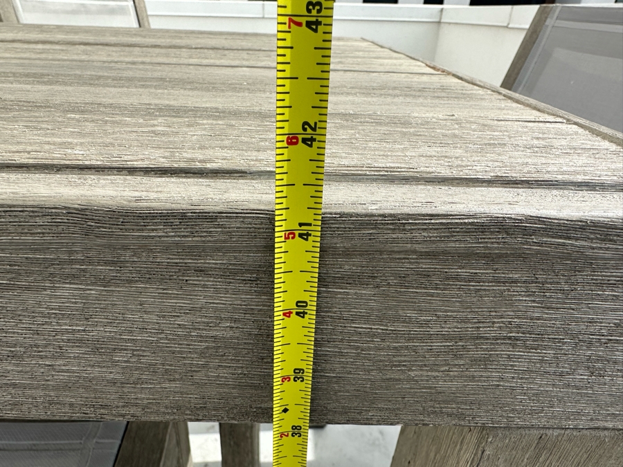 West Elm Portside Outdoor Bar Table 35 X 35 X 30H With Four Bar Stools Retails $2,088 [Photo 8]