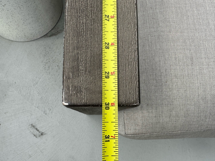 Two Pottery Barn Armchairs 27.5W X 30D X 30H Retails $587 Plus Modern White Resin Side Table [Photo 8]